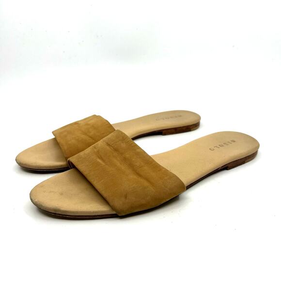 Nisolo Isla Brown Suede Slide Sandals Women's 7.5 US - Picture 1 of 9